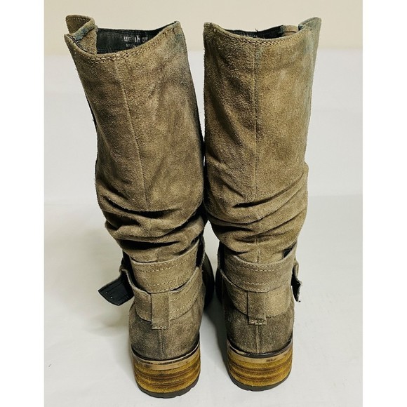 Clarks Tan Suede Combat & Moto Boots - Picture 2 of 10